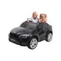 Kinder-Elektroauto BMW X6 M F16 XXL, 2-Sitzer, lizenziert, 240 Watt, Fernbedienung, LEDs, EVA-Reifen (Schwarz)