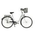 HAWK City Wave Premium Plus White Damen 26 Zoll - Fahrrad mit 3-Gang Shimano Nabenschaltung, Beleuchtung & Ergogriffen