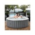 Miweba MSpa Whirlpool Comfort Ottoman C-OM061, Whirlpool aufblasbar in Rattan-Optik, 6 Personen