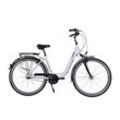 HAWK City Wave Deluxe White - Damen 26 Zoll - Leichtes Fahrrad mit 7-Gang Shimano Nabenschaltung, Felgenbremse & Nabendynamo