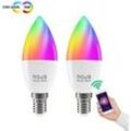 Nous P4 Smarte WLAN Lampe RGB, E14, 2er Set