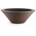 Teraplast - Moderner Vase Schio Bowl Essential aus Kunststoff für Gartenvase und Blumen und Pflanzen -80 cm / Bronze