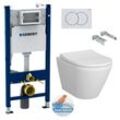 Geberit - WC-Pack Duofix Vorwandelement 112cm + Vitra Integra wc ohne Spülrand + Softclose-Sitz + Betätigungsplatte