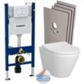 Geberit - WC-Pack Duofix Vorwandelement 112cm + Vitra Integra wc ohne Spülrand + Softclose-Sitz + Verkleidungsset