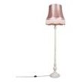 Retro Stehlampe grau mit rosa Oma Schatten - Classico