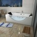 Whirlpool Pool Badewanne Eckwanne Wanne W81-TH-C 180x90cm mit Farblichtherapie