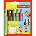 STABILO woody 3 in 1 Malset farbsortiert, 5 St.