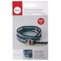 Rayher Schmuck-Basteln-Set Wickelarmband blau/petrol