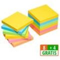 8 + 4 GRATIS: Post-it® Carnival Haftnotizen extrastark farbsortiert, 8 Blöcke + GRATIS 4 Blöcke