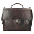 Leonhard Heyden Roma Aktentasche Leder 39 cm Laptopfach braun