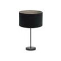 Fabrilamp - Tischlampe High Tania 1xe27 Schwarz/schwarzgraues Holz 62x30x30 cm