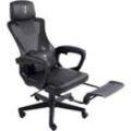 Trisens - Gaming Stuhl im modernen Racing-Design mit einklappbarer Fußstütze - Gaming Chair mit flexiblen Armlehnen - ergonomischer Gaming