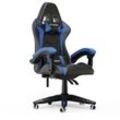 Bigzzia - Bürostühle Chefsessel Ergonomisch Gaming Stühle Gamer Stühle mit Lendenkissen + Kopfstütze Gaming Chair Höhenverstellbar Bürostuhl