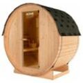 HOME DELUXE - Outdoor Fasssauna LAHTI M - 195 x 120 cm für 2 Personen Sauna Saunakabine Elementsauna Heimsauna