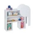 Kinderregal Elefant, 4 Fächer, Bücherregal Kinder, h x b x t: 60,5 x 64,5 x 20,5 cm, Kinderzimmer Regal, weiß - Relaxdays