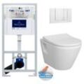 Villeroy&boch - WC-Pack Vorwandelement ViConnect + Vitra Integra Wand-WC + WC-Sitz mit Fallbremse + Betätigungsplatte