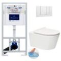 Villeroy&boch - WC-Pack Vorwandelement + sat Brevis wc ohne Flansch + ultradünner Softclose-Sitz + Betätigungsplatte