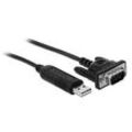 DeLOCK USB A/D-SUB 9 Kabel 1,8 m schwarz, 1 St.