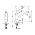 Hansa Primo Einhebelmischer Küchenarmatur 4948 Ausladung 210mm DN15 Chrom 49482203