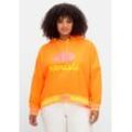 Kapuzensweatshirt mit Yoga-Frontprint, orange, Gr.46