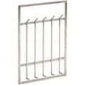 Finebuy - Wandgarderobe Metall Silber 60x100x7,5 cm Design Flurgarderobe Stahl, Hakenleiste Wandpaneel, Garderobe Wand, Garderobenleiste Flur