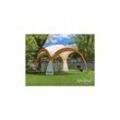 Swing&Harmonie LED Event Pavillon 3,6 x 3,6m DomeShelter Garten Pavillion inkl. Solarmodul Pavilion Designer Gartenzelt Camping Pavilon Partyzelt mit Beleuchtung - versch. Ausführungen