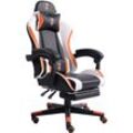 Trisens - Gaming Chair im Racing-Design mit flexiblen gepolsterten Armlehnen - ergonomischer pc Gaming Stuhl in Lederoptik - Gaming Schreibtischstuhl