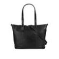 Cluty Shopper Damen Leder, schwarz