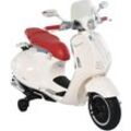 Homcom - Elektrofahrzeug, Kinderfahrzeug, Kindermotorrad, Elektro-Motorrad mit MP3-Musik Beleuchtung, 3-6 Jahre, pp, Weiß, 108 x 49 x 75 cm