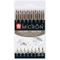 Sakura Pigma Micron Fineliner-Set farbsortiert 0,25 + 0,45 + 0,60 mm, 8 St.