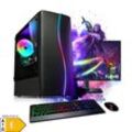 PC Set Gaming mit 27 Zoll TFT Twister AMD Ryzen 7 5700X, 32GB DDR4, NVIDIA RTX 3050 8 GB, 1TB SSD, 2TB HDD, WLAN, Windows 11