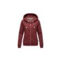 NAVAHOO Damen Kapuzensweatshirt Sportlicher Zip-Hoodie mit Dicken Tunnelzugkordeln Engelshaar