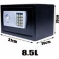 Dayplus - 8.5L Safe Tresor Feuerfest m beltresor Dokumententresor Geldschrank Wandtresor