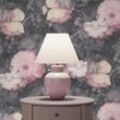 Tadessi - Tapete Vintage Pino M1-No.276 Vliestapete Grau Rosa Blumentapete Floral Wohnzimmer Schlafzimmer Küche