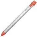 Logitech Crayon Touchpen wiederaufladbar, austauschbare Kohlefaserspitze, mit präziser Schreibspitze, Bluetooth, Palm-Blocking-Technologie Orange, Silber