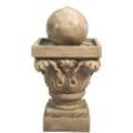 Teamson Home - Garden Wasserspiel mit Lichtern, Outdoor-Kugel, traditioneller Wasserbrunnen und Pumpe, Indoor-Kaskaden-Zen-Wasserfall-Ornament,