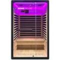 Infrarotkabine nero m - 195 x 120 cm für 2 Personen Infrarotkabine Wärmekabine Infrarotsauna Sauna - Home Deluxe