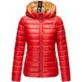 NAVAHOO Damen Steppjacke Winterjacke in metallic Optik mit abnehmbare Kapuze Aurelianaa