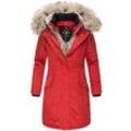 NAVAHOO Damen Warmer Wintermantel Winterparka mit Kunstfell-Kapuze Daylight