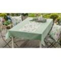 Dekoleidenschaft - Tischdecke Mint 135x170 cm für Drinnen & Draußen, abwaschbar, wetterfest, Gartentischdecke