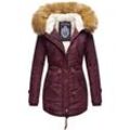 NAVAHOO Damen Hochwertiger Wintermantel Winterparka mit großem Kunstfell La Viva