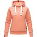 NAVAHOO Damen Kapuzensweatshirt Hoodie mit Kapuze & Breiten Tunnelzugkordeln Damlaa