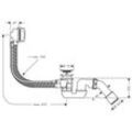 hansgrohe Ab- und Überlaufgarnitur Flexaplus komplett set chrom flexibler Überlaufschlauch 58143000