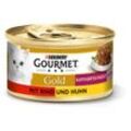 GOURMET Gold Raffiniertes Ragout Duetto mit Rind und Huhn 48x85g