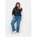 Bootcut-Jeans mit Catfaces und Shaping-Einsatz, blue Denim, Gr.50