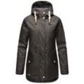 NAVAHOO Damen Warmer Regenjacke Wasserdichter Regenmantel mit Kapuze Oceans Heart