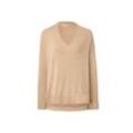 Feinstrick-Pullover - Beige - Gr.: S