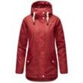 NAVAHOO Damen Warmer Regenjacke Wasserdichter Regenmantel mit Kapuze Oceans Heart