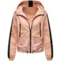 NAVAHOO Damen Ultraleichte Wendejacke 2-in-1 Übergangsjacke mit Kapuze Sunitaa