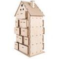 Rayher Adventskalender Holzbausatz Haus beige